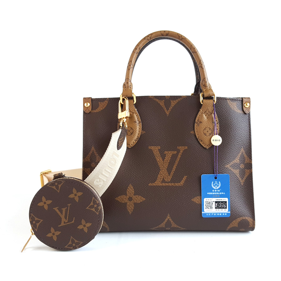 Louis Vuitton LV路易威登M46373小号老花onthego宽肩带单肩手提包女士 - 98新