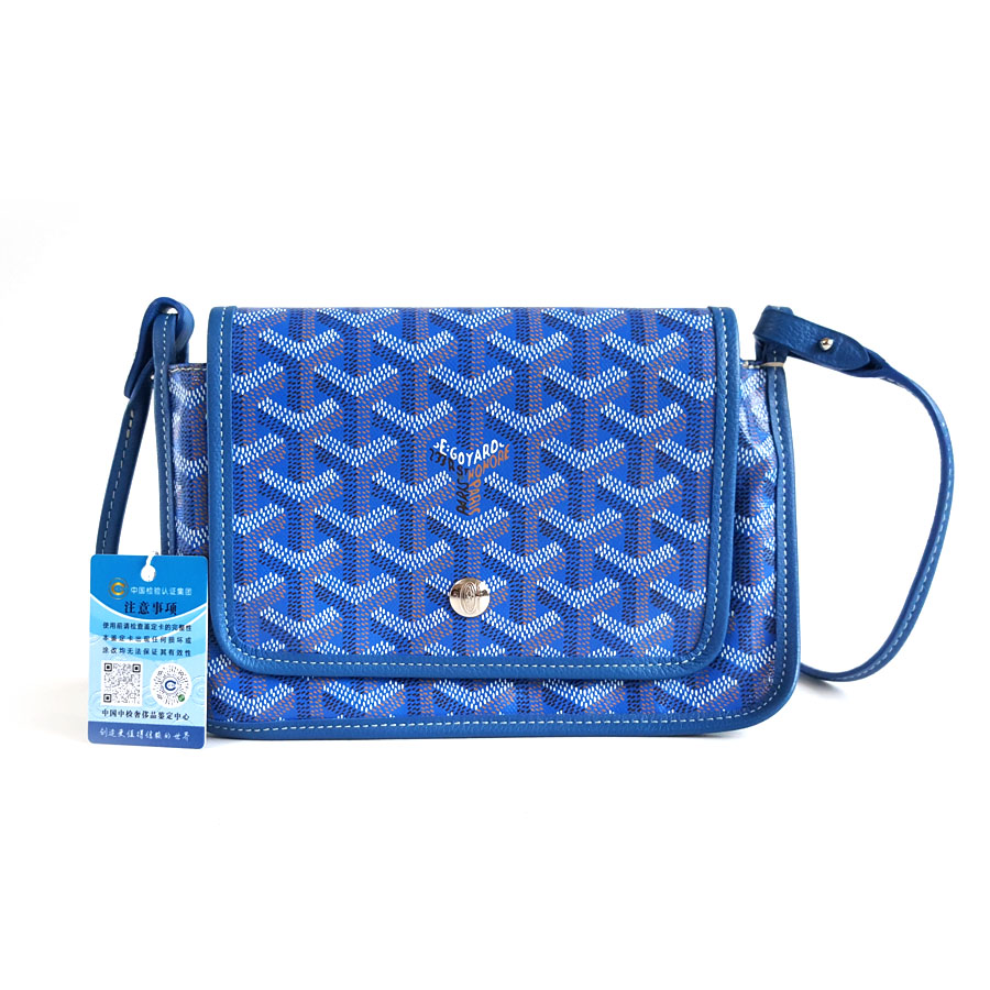 Goyard GOYARD戈雅蓝色老花Plumet信封包单肩包女士 - 95新