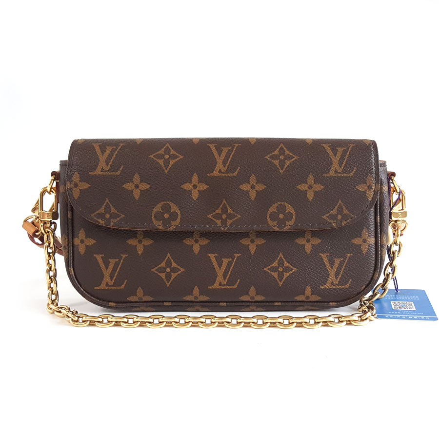 Louis Vuitton LV路易威登Ivy  M81911棕色老花Ivy腋下包链条包单肩包 - 95新