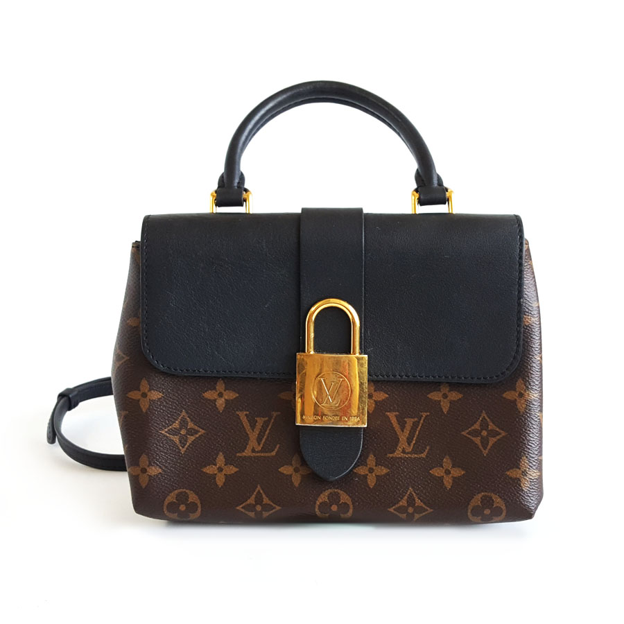 Louis Vuitton LV路易威登M44141老花拼黑色Locky BB锁头包单肩包女士 - 95新