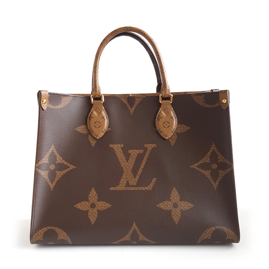 Louis Vuitton LV路易威登M45321中号拼色老花onthego手提单肩包女士 - 95新