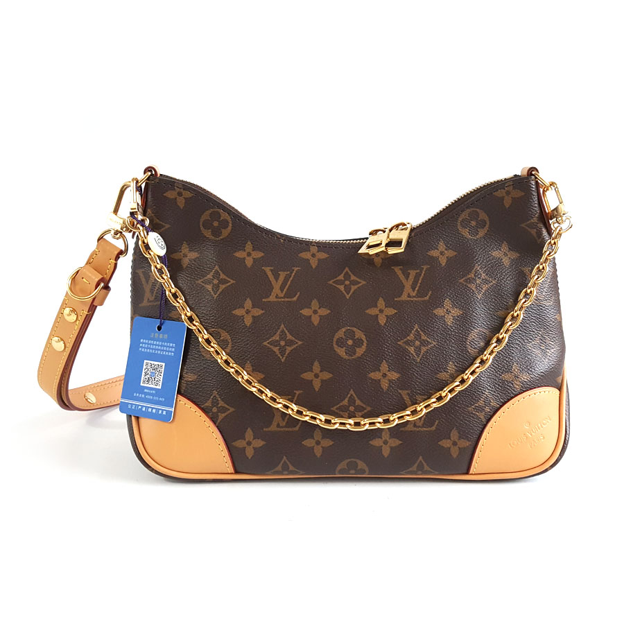 Louis Vuitton LV路易威登M45832老花Boulogne黄牛角包单肩包女士 - 95新