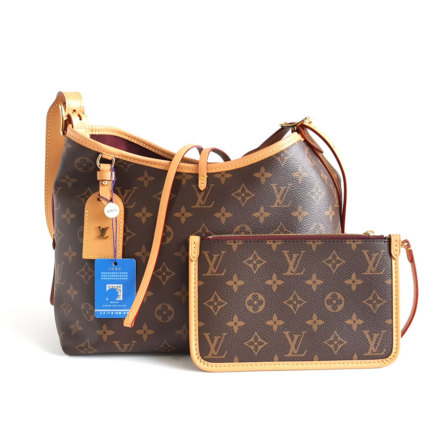 Louis Vuitton LV路易威登M46203小号棕色老花Carryall单肩斜挎包女士 - 95新