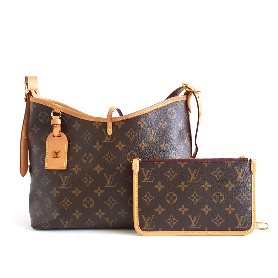 Louis Vuitton LV路易威登M46203小号棕色老花carryall单肩斜挎包女士 - 95新