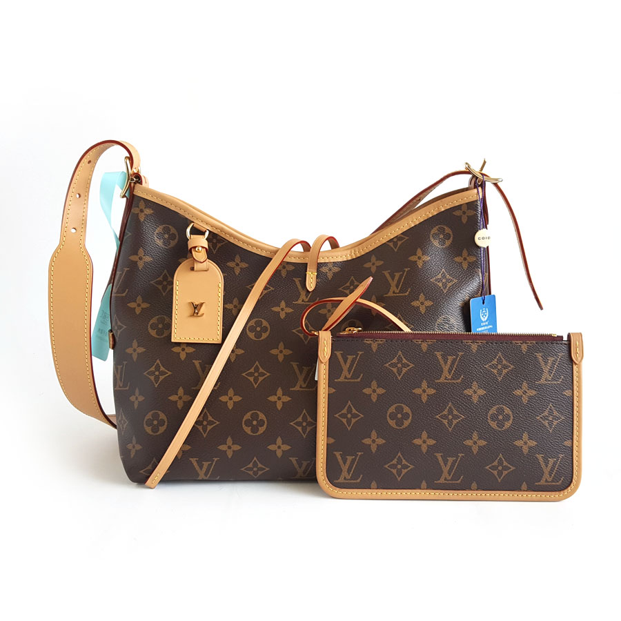 Louis Vuitton LV路易威登M46203小号棕色老花carryall单肩斜挎包女士 - 95新