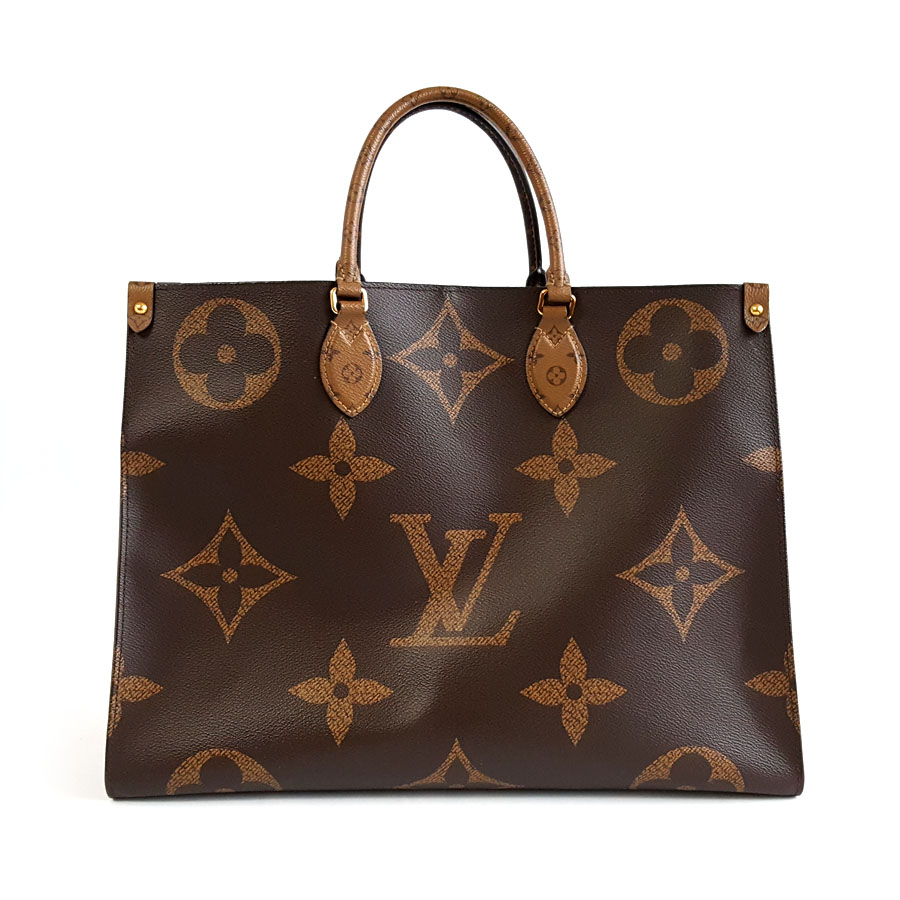 Louis Vuitton LV路易威登Onthego系列M45320大号棕色老花Onthego手提单肩包女士 - 95新
