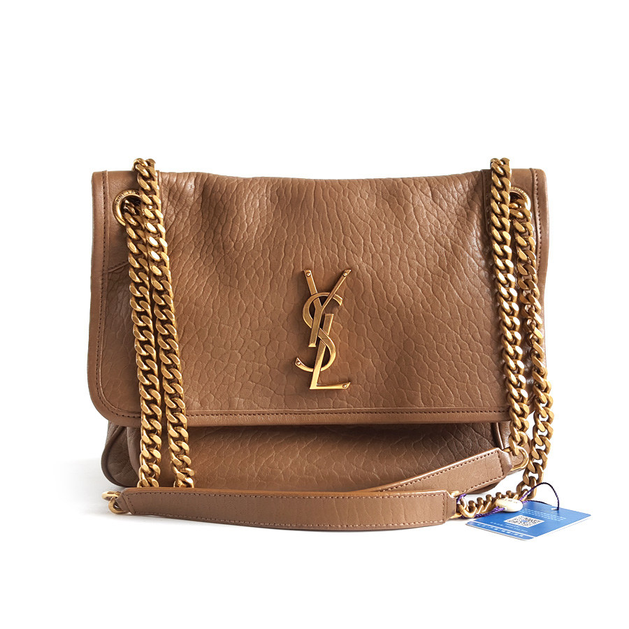 YSL YSL圣罗兰NIKI系列633178中号棕色D扣niki链条包单肩包女士 - 95新