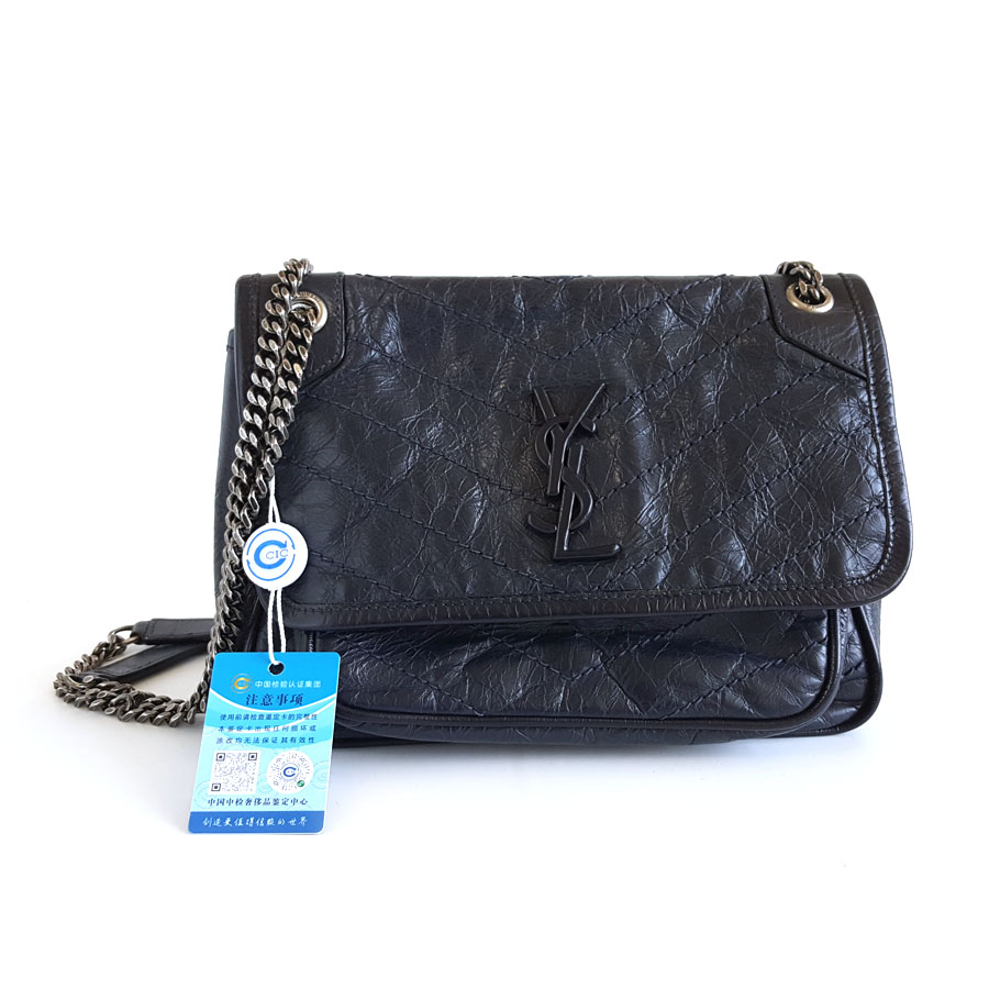 YSL YSL圣罗兰NIKI533037小号藏青色niki链条包单肩斜挎包女士 - 95新