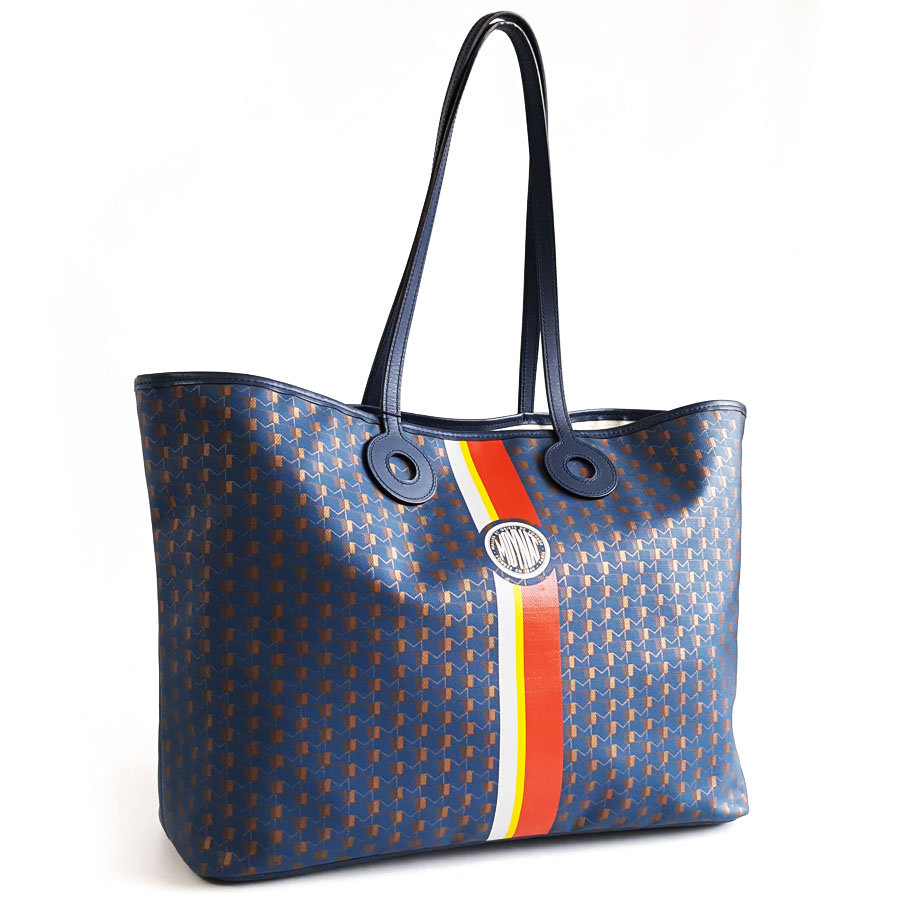 Moynat MOYNAT莫奈大号蓝色老花购物袋托特包手提单肩包女士 - 95新